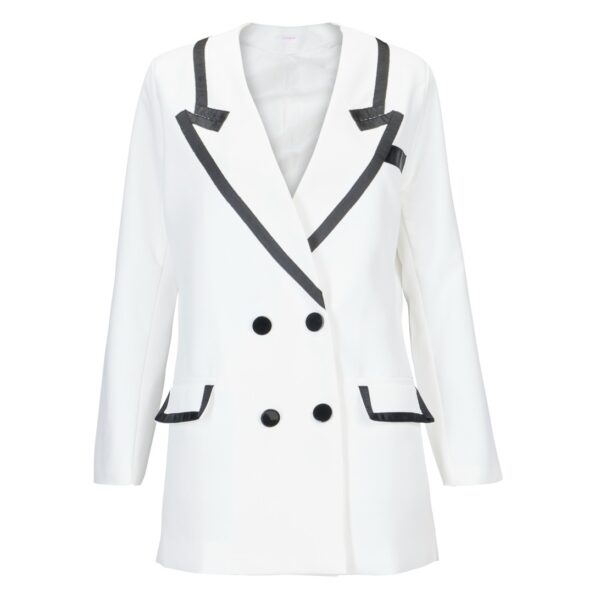 Louis Gievarni White Jacket with black edges