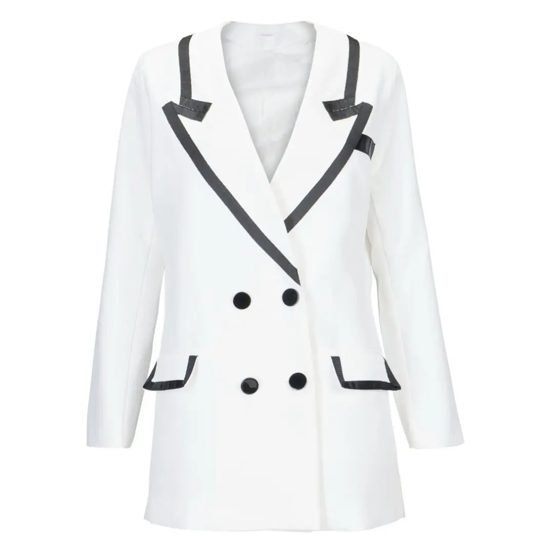 Louis Gievarni White Jacket with black edges